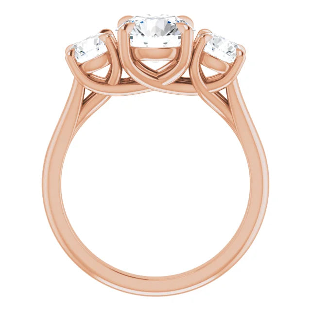 Round Brilliant Accent Engagement Ring