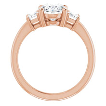 Oval Accent Engagement Ring