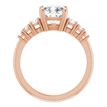 Cushion Multi Stone Accent Style Engagement Ring