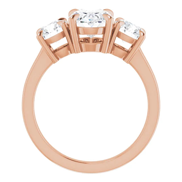 Oval Accent Engagement Ring