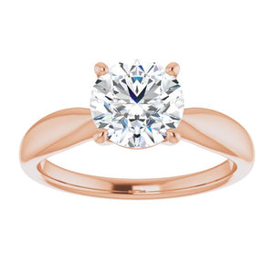 Round Brilliant Knife Edge Solitaire Engagement Ring