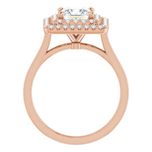 Princess Double Halo Style Engagement Ring