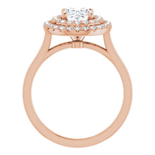 Oval Double Halo Style Engagement Ring