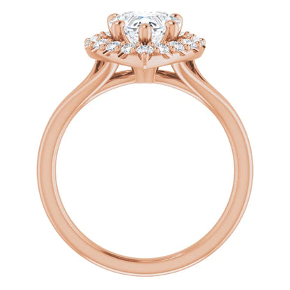 Heart Halo Style Engagement Ring