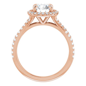 Round Brilliant Twist Halo Style Engagement Ring