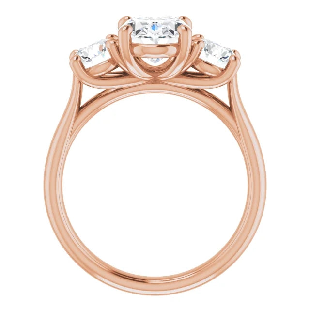 Oval Accent Engagement Ring