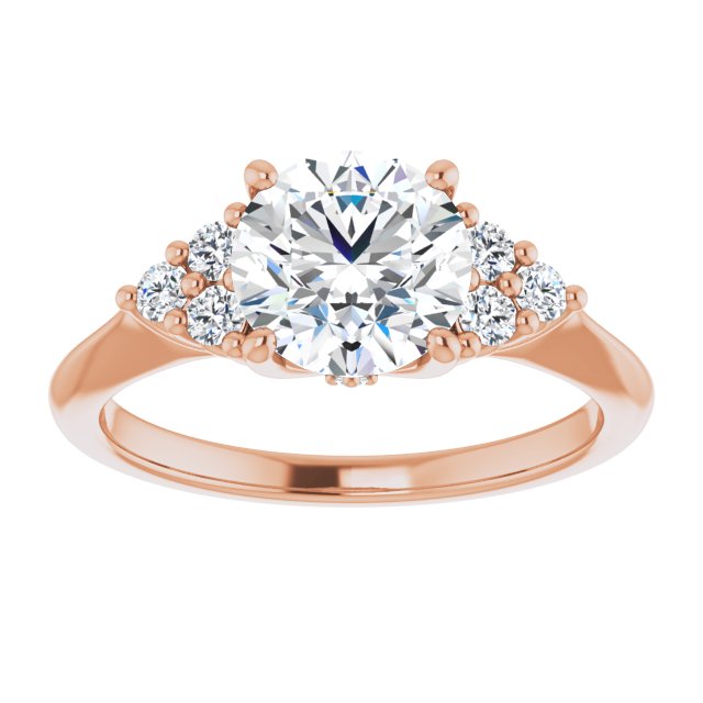 Round Brilliant Antique Inspired Design Engagement Ring