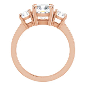 Cushion Accent Engagement Ring
