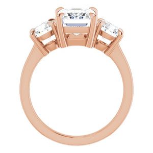 Emerald Accent Engagement Ring