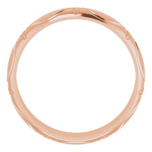 Men's Patterned Wedding Band