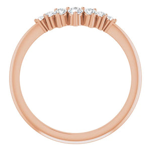 Diamond Contour Wedding Band