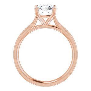 Round Brilliant Diamond Band Engagement Ring