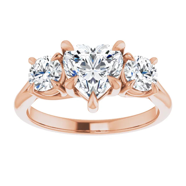 Heart Accent Engagement Ring