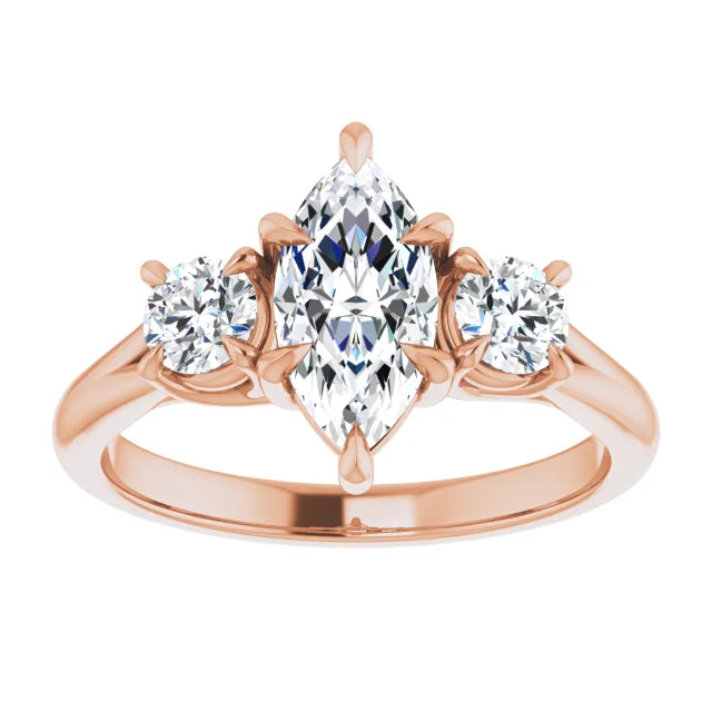 Marquise Accent Engagement Ring