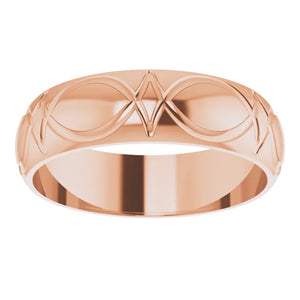 Men's Patterned Wedding Band