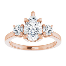 Pear Accent Engagement Ring