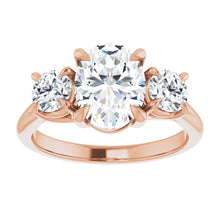 Oval Accent Engagement Ring