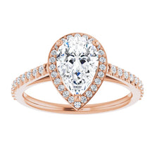 Pear Halo Style Engagement Ring