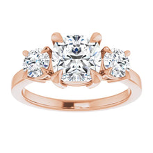 Cushion Accent Engagement Ring