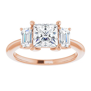 Princess Accent Engagement Ring