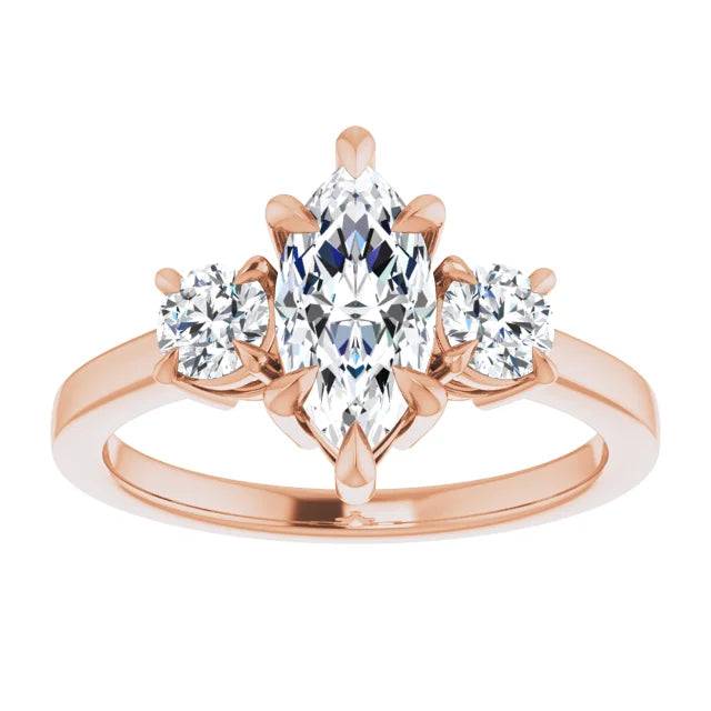 Marquise Accent Engagement Ring