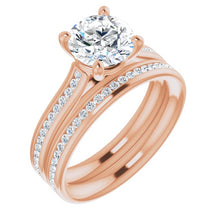 Round Brilliant Diamond Band Engagement Ring