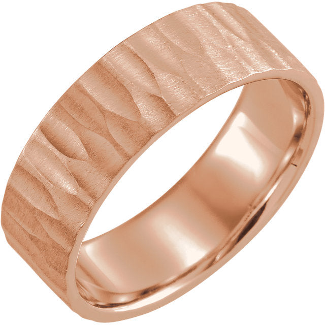 Men's Patterned Wedding Band