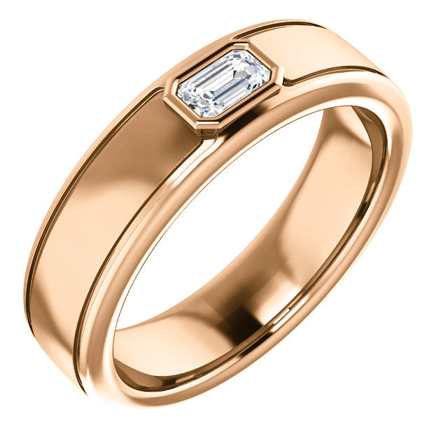 Men's Diamond Wedding Band - I Heart Moissanites