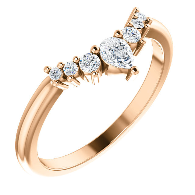 Diamond Contour Wedding Band - I Heart Moissanites