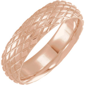 Men's Patterned Wedding Band