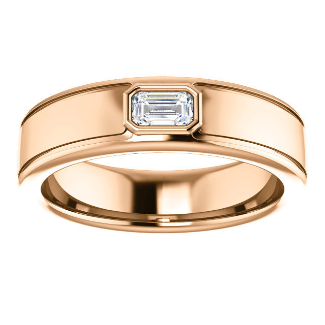 Men's Diamond Wedding Band - I Heart Moissanites