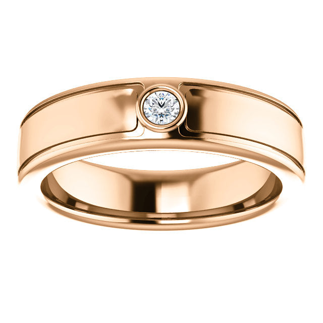 Men's Diamond Wedding Band - I Heart Moissanites