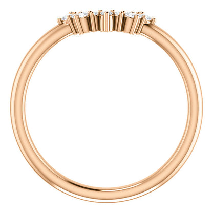 Diamond Contour Wedding Band - I Heart Moissanites