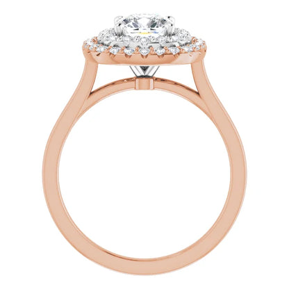 Cushion Double Halo Style Engagement Ring