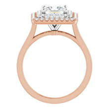 Princess Double Halo Style Engagement Ring
