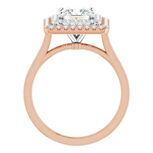 Princess Double Halo Style Engagement Ring