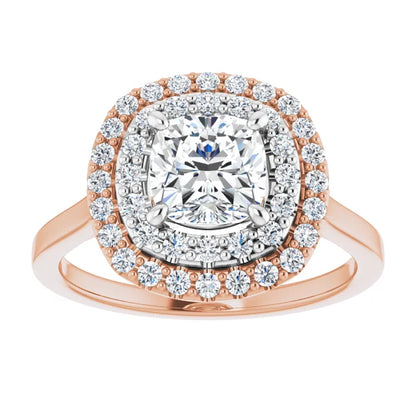 Cushion Double Halo Style Engagement Ring