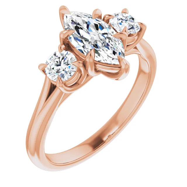 Marquise Accent Engagement Ring