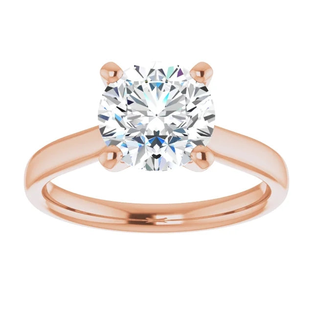 Four Claw Round Brilliant Solitaire Engagement Ring