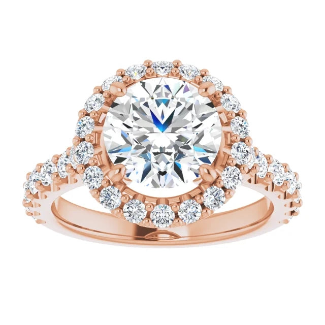 Round Brilliant Halo Style Engagement Ring