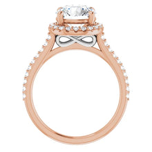Cushion Halo Style Engagement Ring