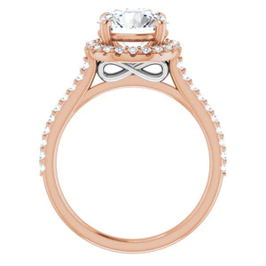 Cushion Halo Style Engagement Ring