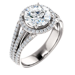 Round Brilliant Halo Style Engagement Ring