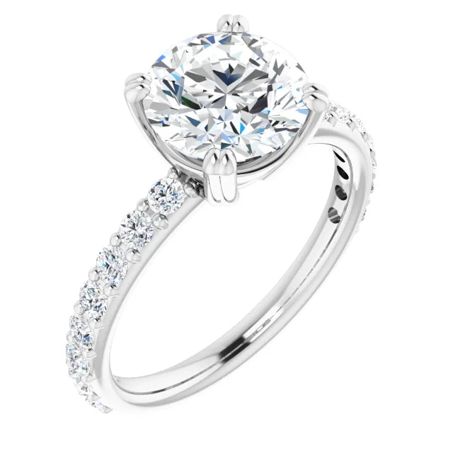 Round Brilliant Claw Set Style Engagement Ring