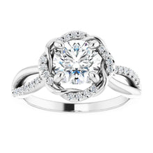 Round Brilliant Antique Inspired Design Engagement Ring