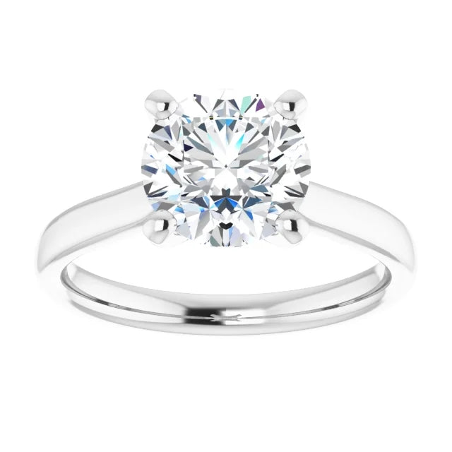 Four Claw Round Brilliant Solitaire Engagement Ring