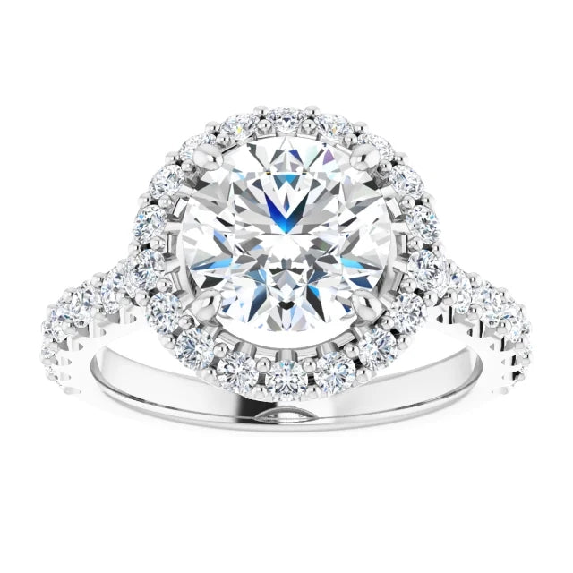 Round Brilliant Halo Style Engagement Ring