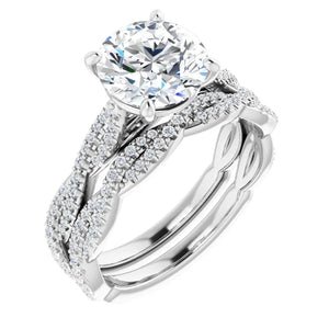 Round Brilliant Twist Style Engagement Ring