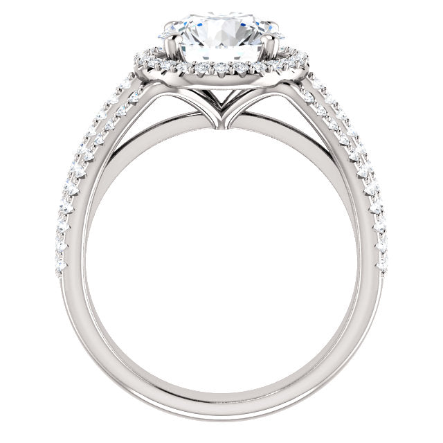 Round Brilliant Halo Style Engagement Ring