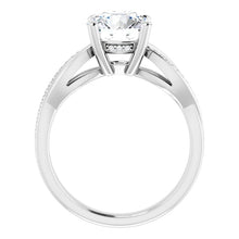 Round Brilliant Claw Set Twist Style Engagement Ring
